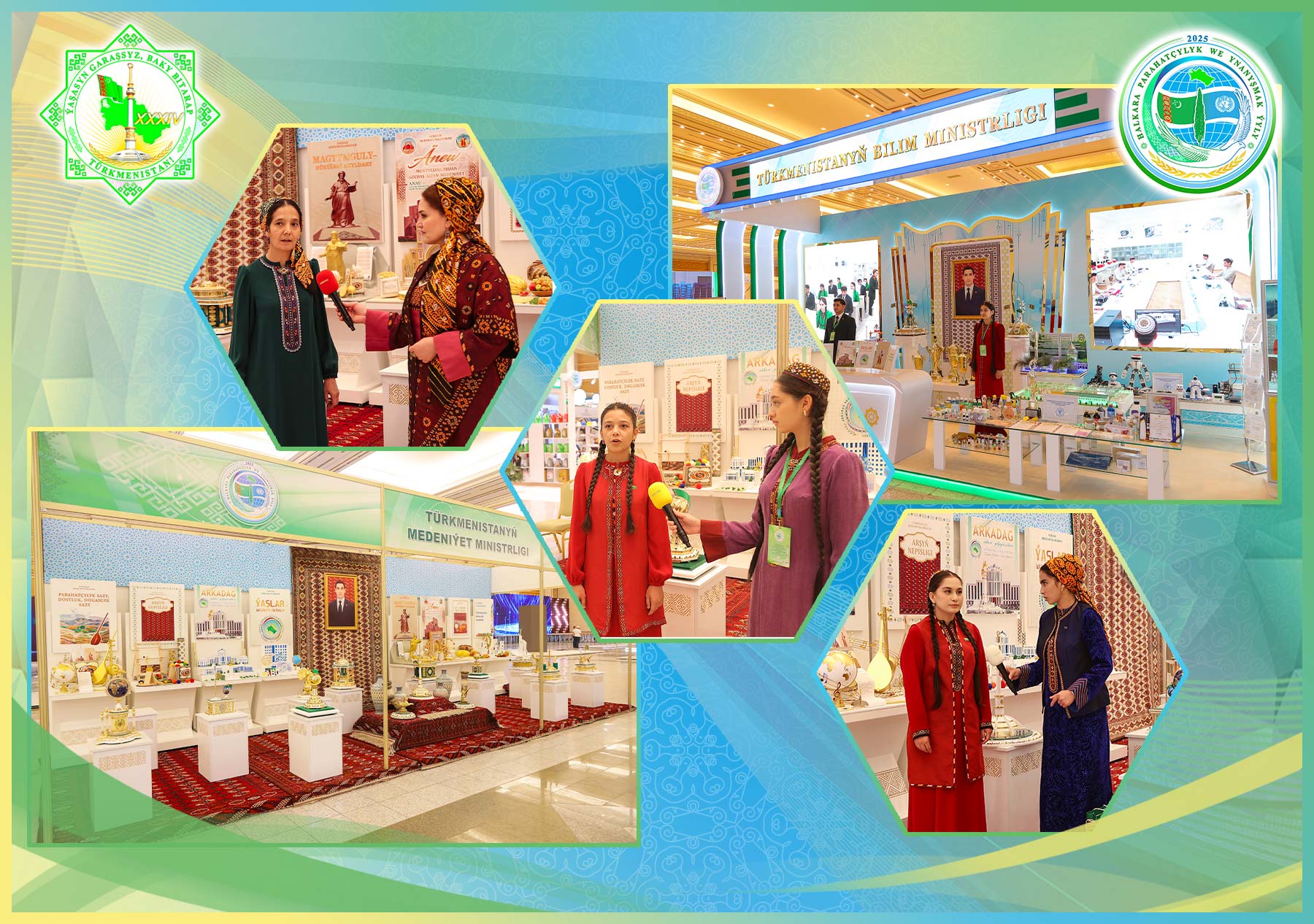 Türkmenistanyň Garaşsyzlygynyň 34 ýyllygy mynasybetli ýurdumyzyň ykdysady üstünlikleriniň sergisi